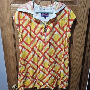 Tracy Feith Red and Yellow Plaid Mini Dress